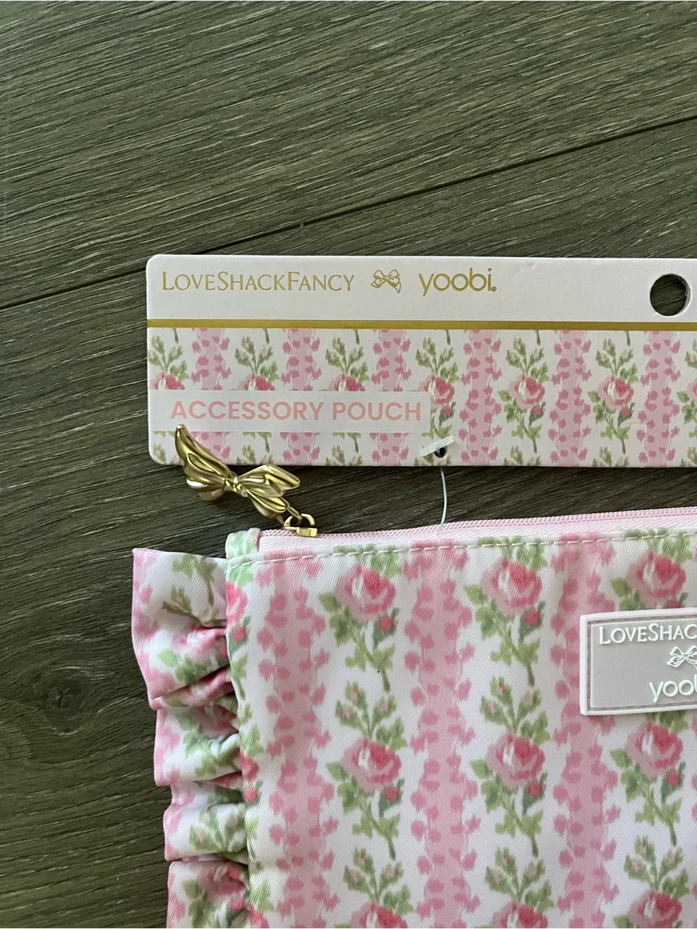 NWT Target x LoveShackFancy Pink Bow Bag and Floral Accessory Pouch